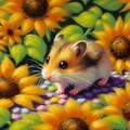 Hamster in Sunflower field 3枚目