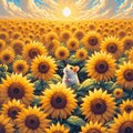 Hamster in Sunflower field 4枚目