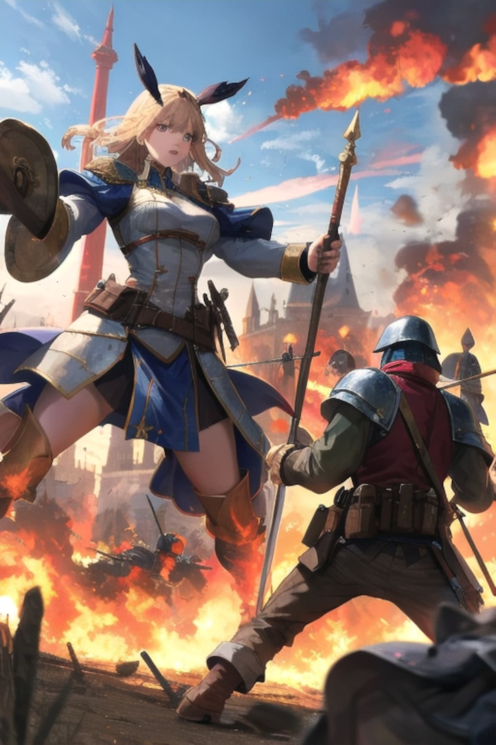 戦うフランスの姿