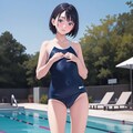 スクール水着の女の子４ 3枚目