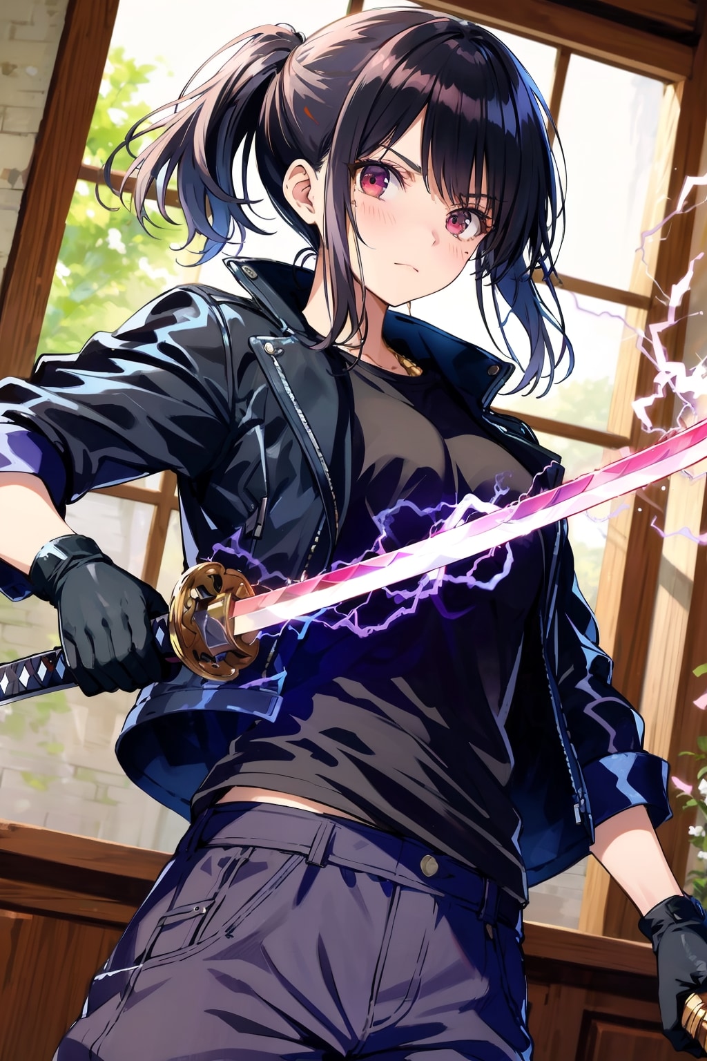 紫電の剣ナオコさん | の人気AIイラスト・グラビア