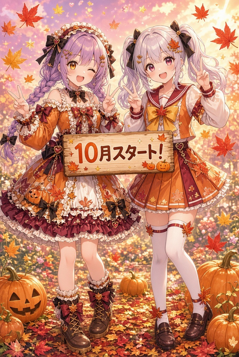 今日から10月♪ | の人気AIイラスト・グラビア