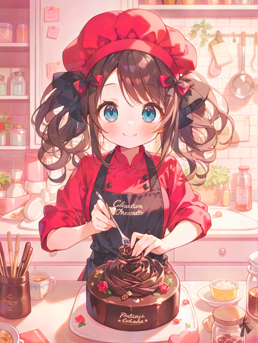 真っ赤なショコラティエ娘