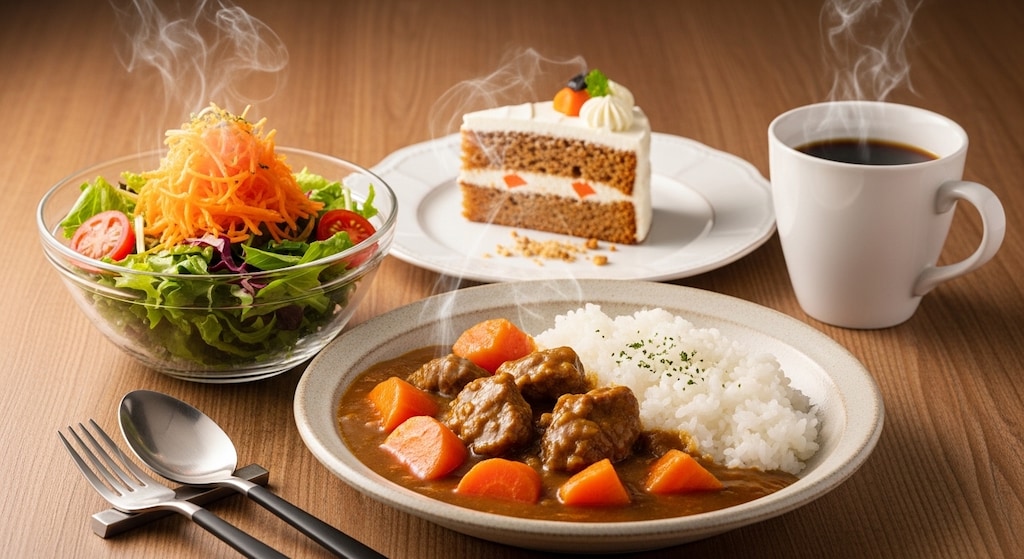 摩訶不思議食堂の人参料理セット