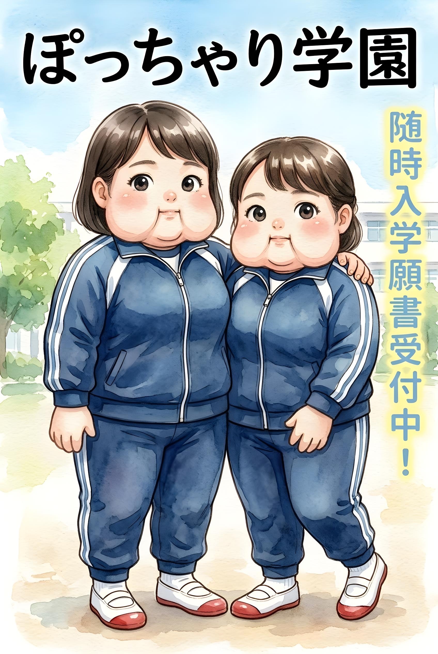 学園法人『ぽっちゃり学園』入学案内ポスター | の人気AIイラスト・グラビア