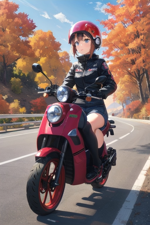 バイク好き彼女 | の人気AIイラスト・グラビア