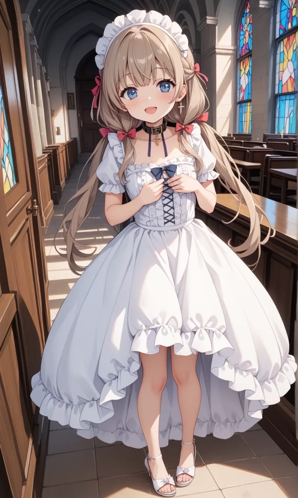 ロリータ白ワンピ