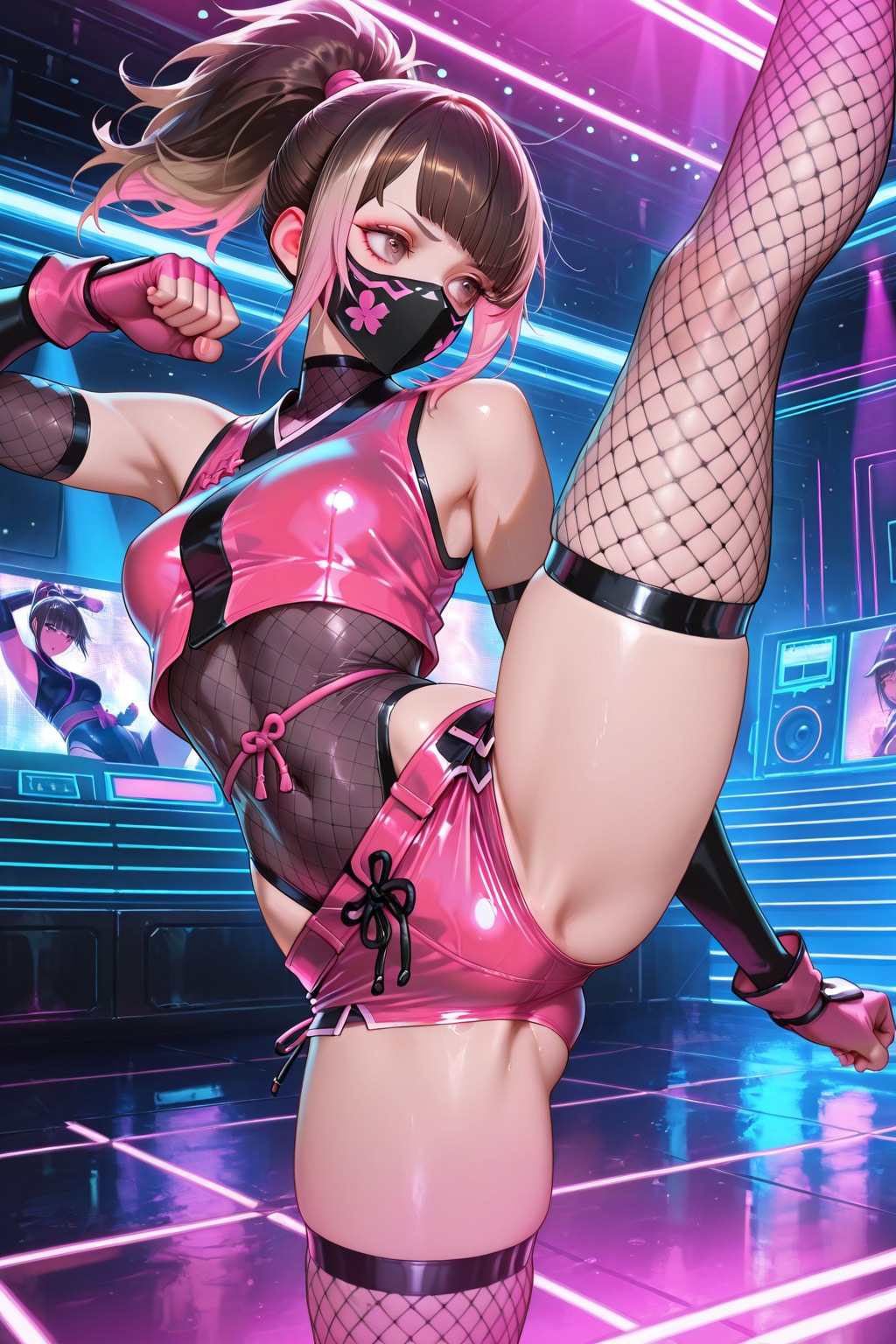 踊るくノ一ピンク