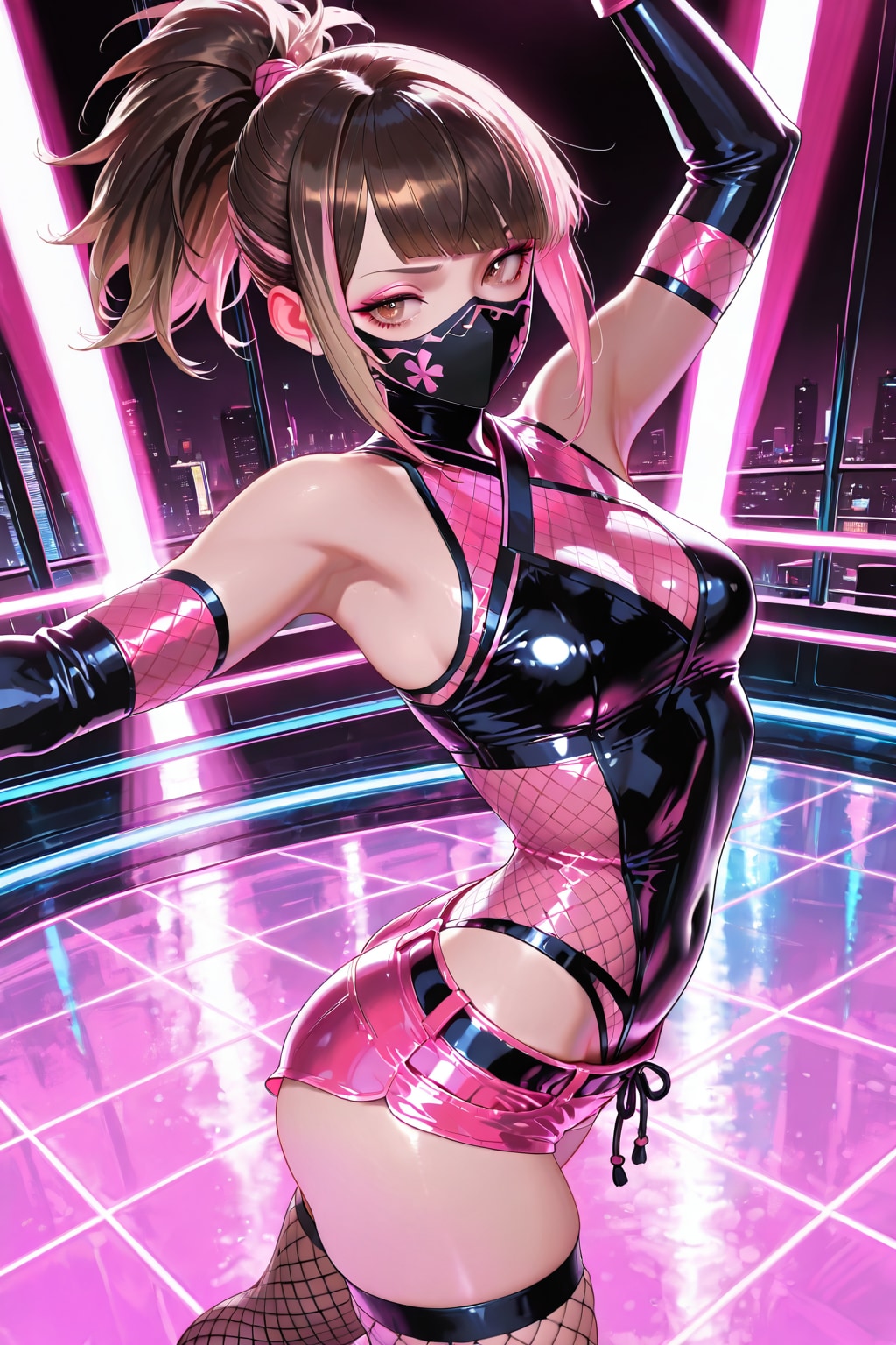 踊るくノ一ピンク