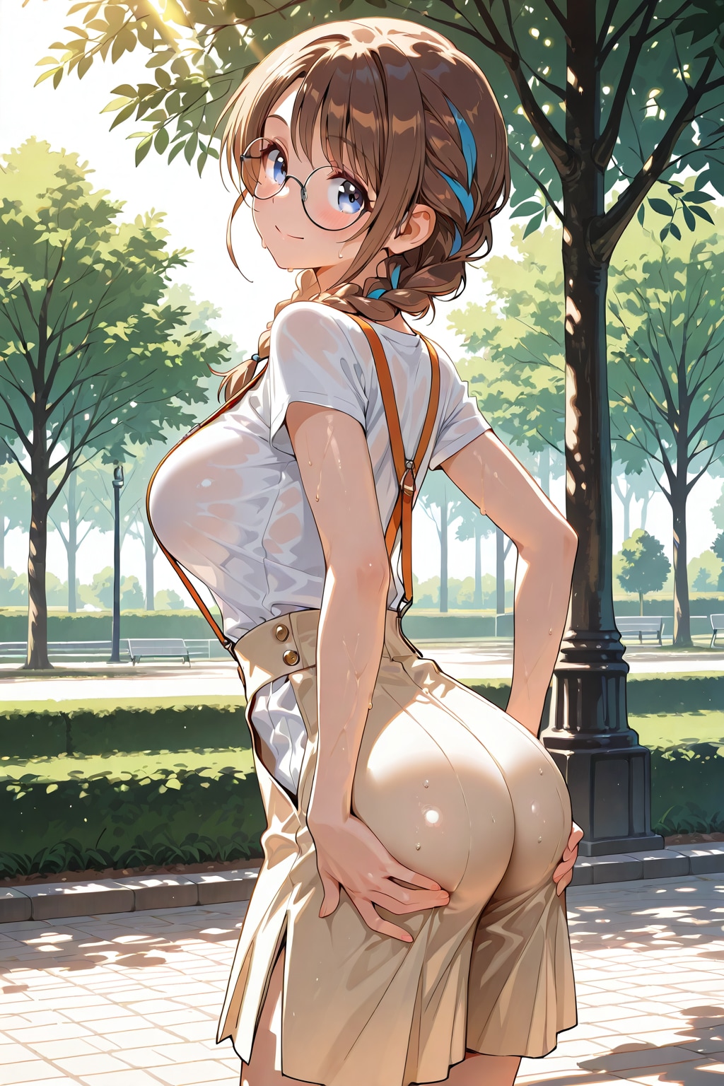 公園で私服編、後ろから