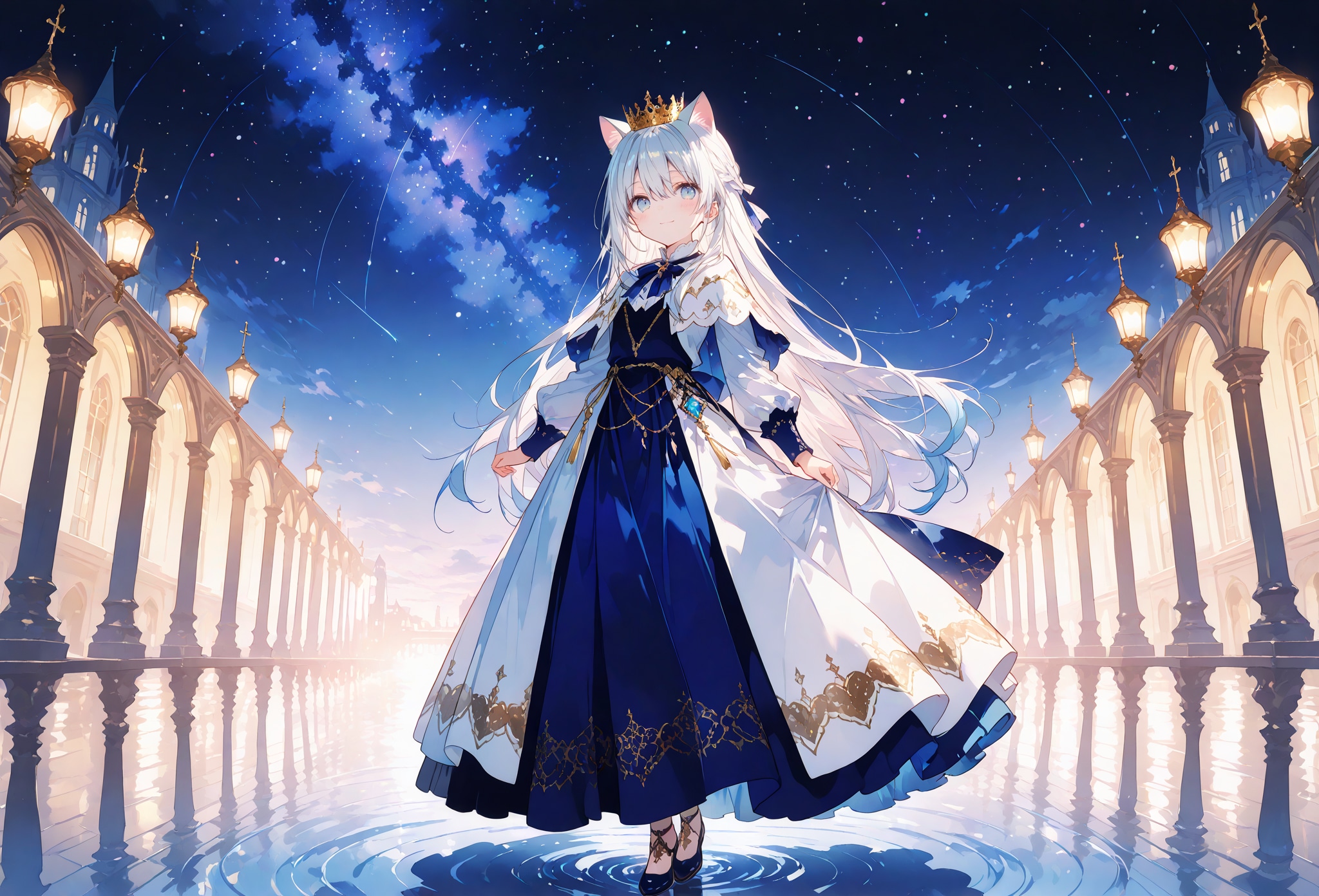 回廊に響く月光の足音 | の人気AIイラスト・グラビア