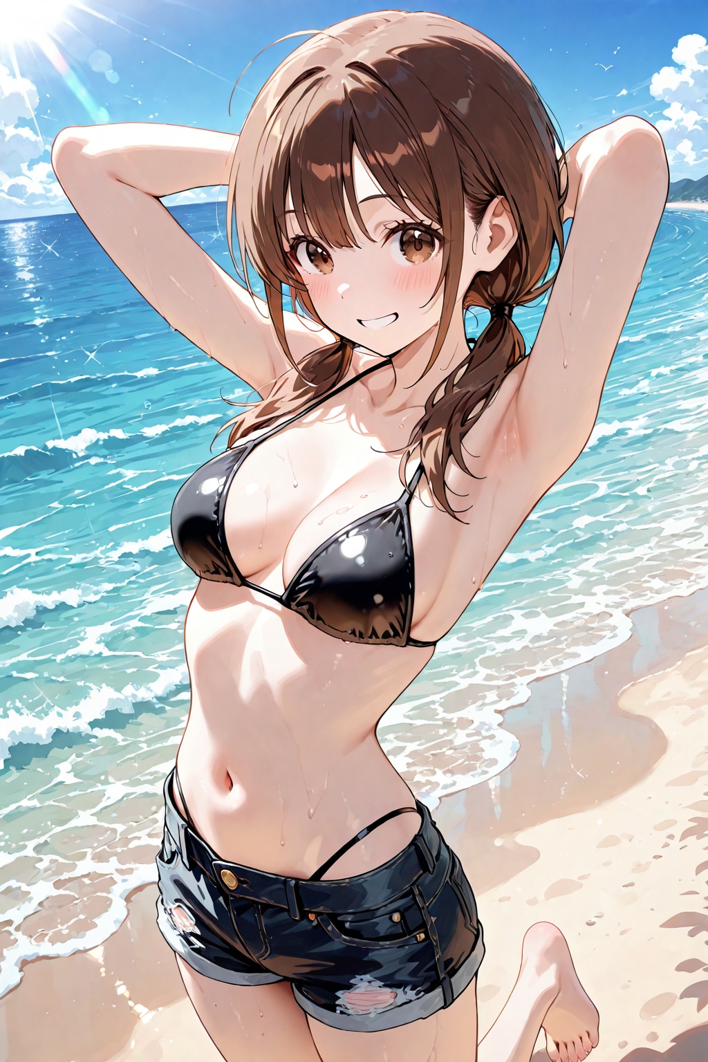 いつもの水着に…