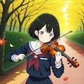 紅葉バイオリン少女 3枚目