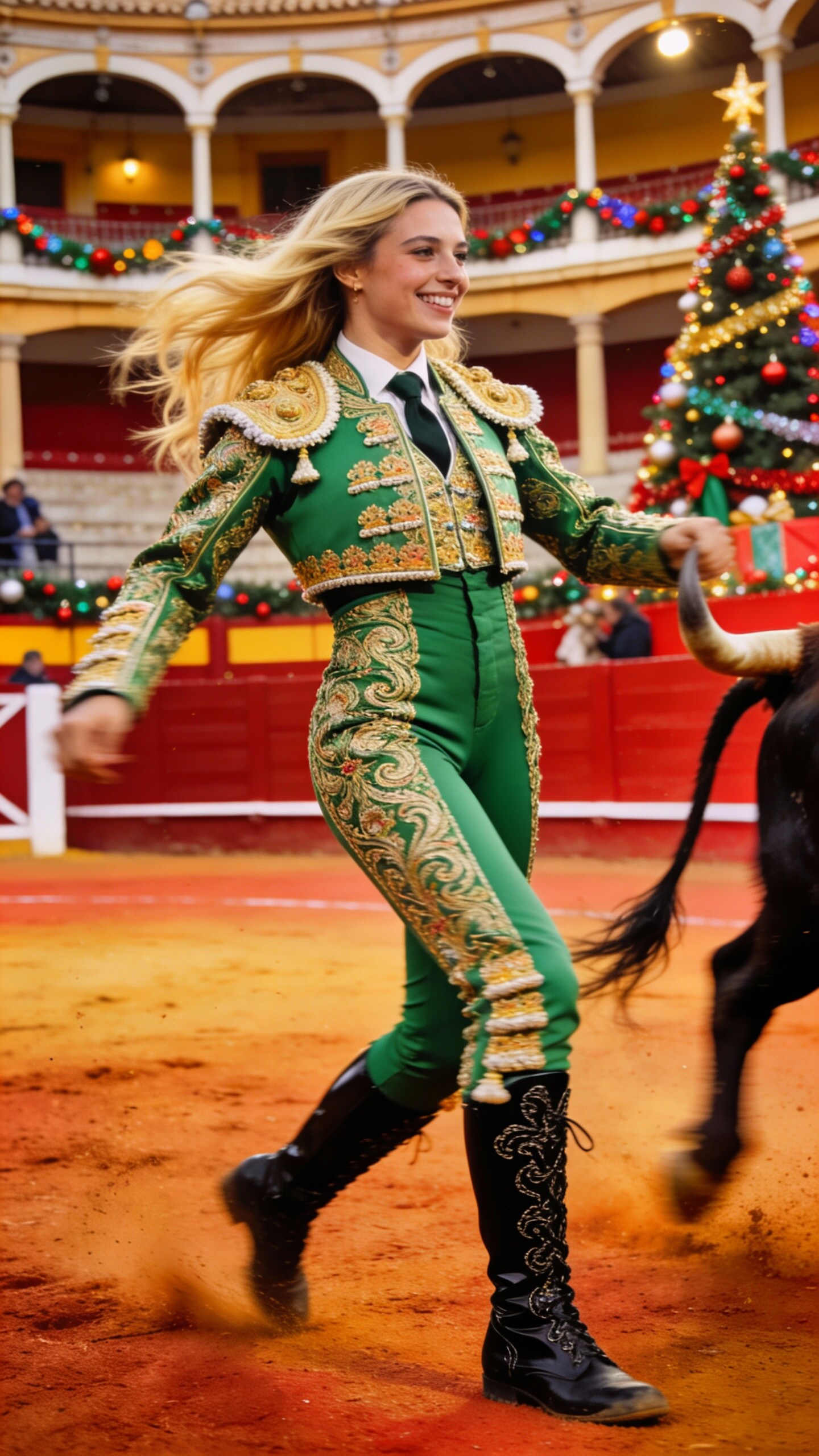 クール闘牛士ルイーザ・エルナンデスのマエストランサ闘牛場闘牛演武　クリスマスエディション