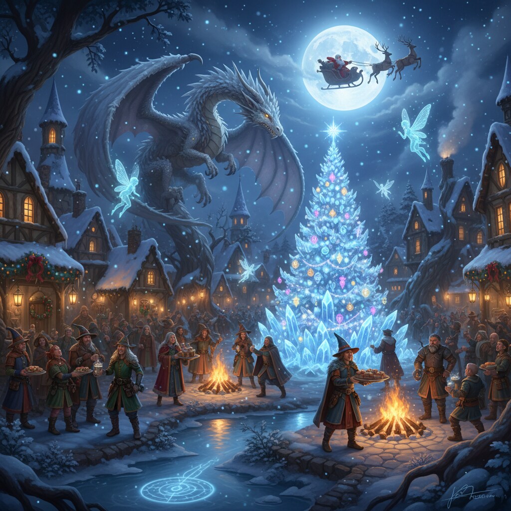 ファンタジークリスマスナイト | の人気AIイラスト・グラビア