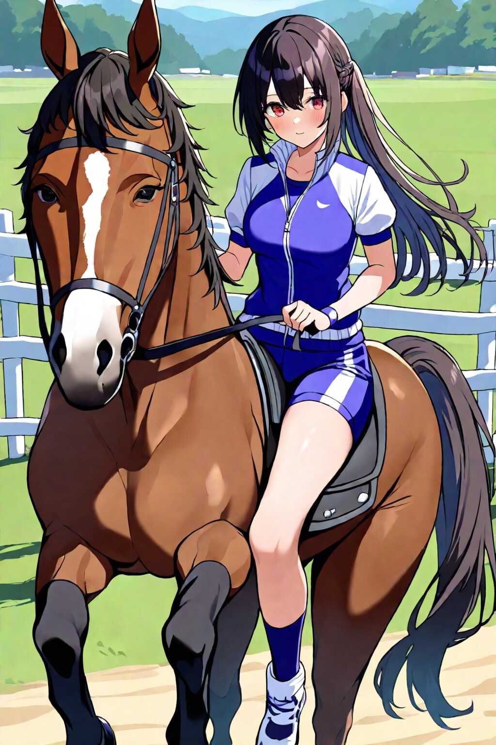 黒髪馬