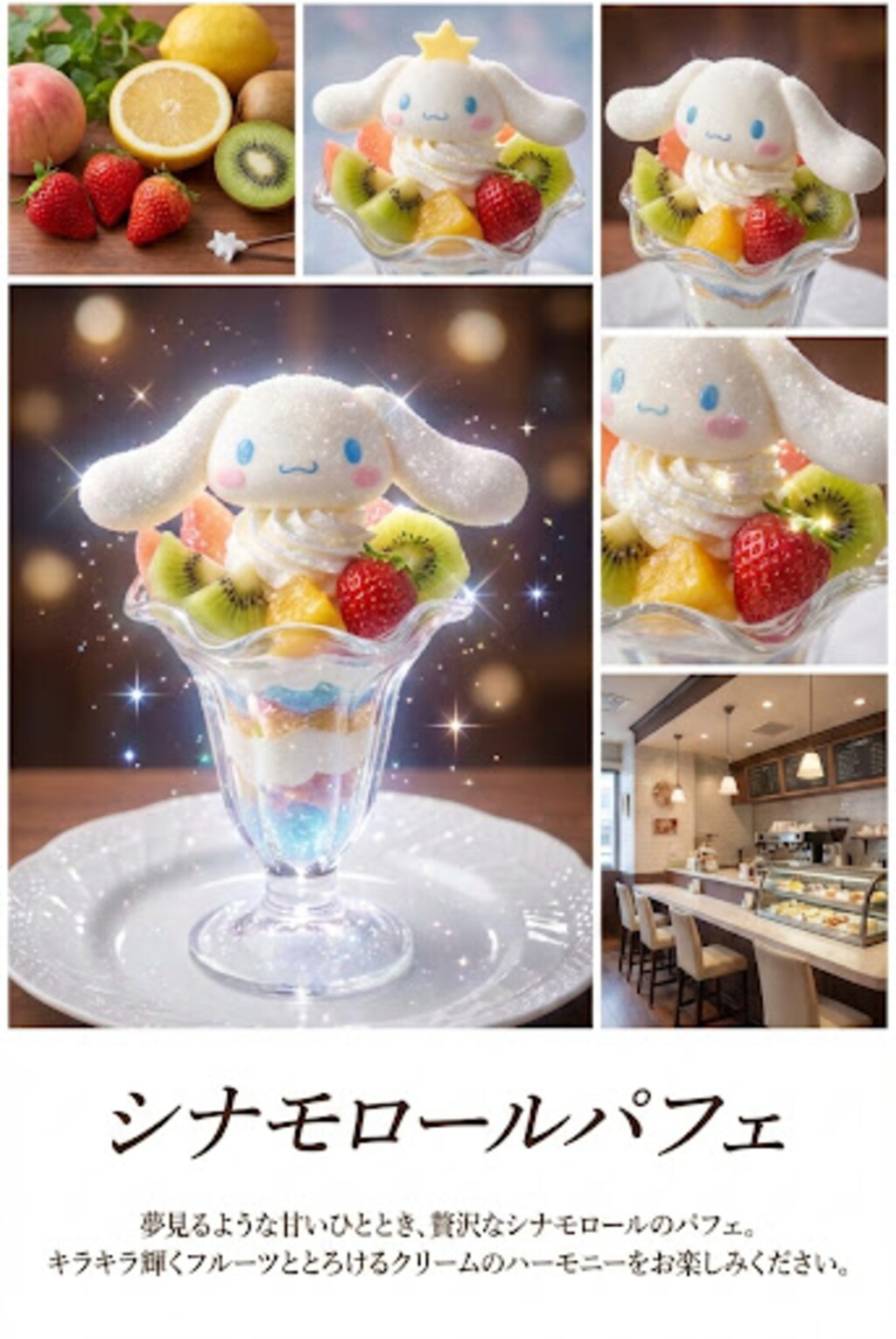 偽広告　シナモロールパフェ