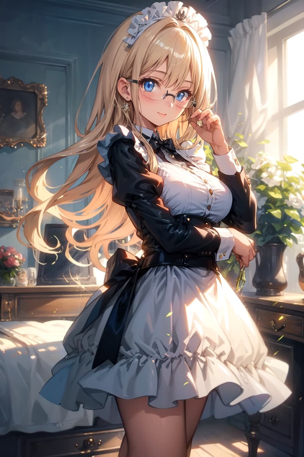 メガネ美少女メイド | の人気AIイラスト・グラビア