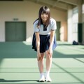 片足を上げている女学生 12枚目