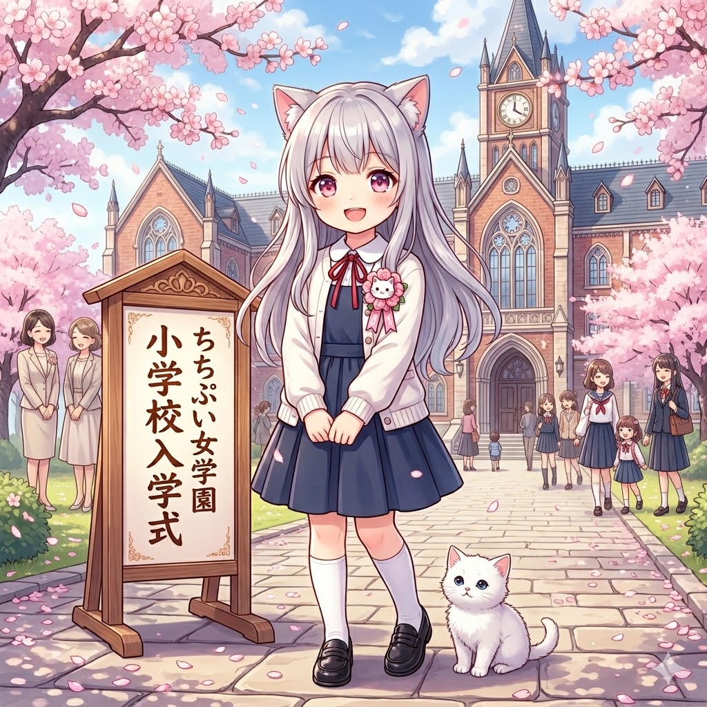ちちぷい女学園 小学校入学式 | の人気AIイラスト・グラビア