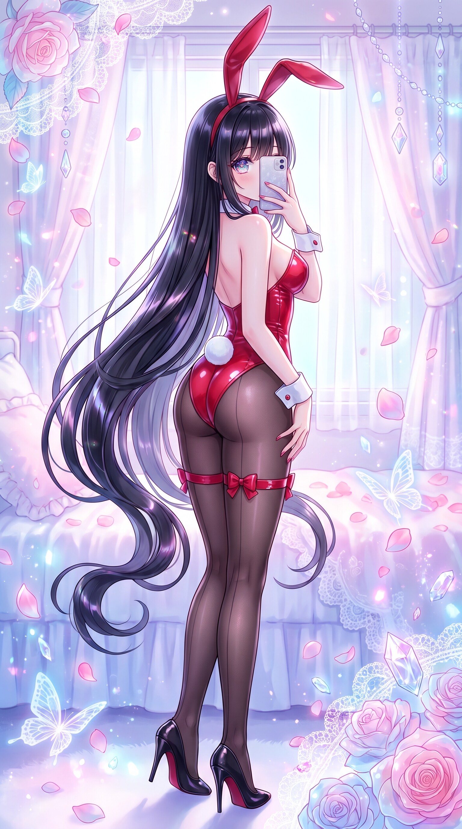 紅兎耳の鏡影