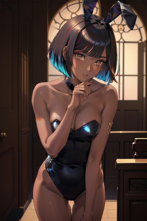褐色バニーガール5