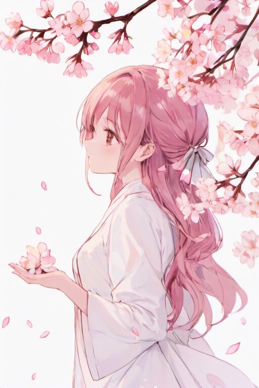 桜の下で