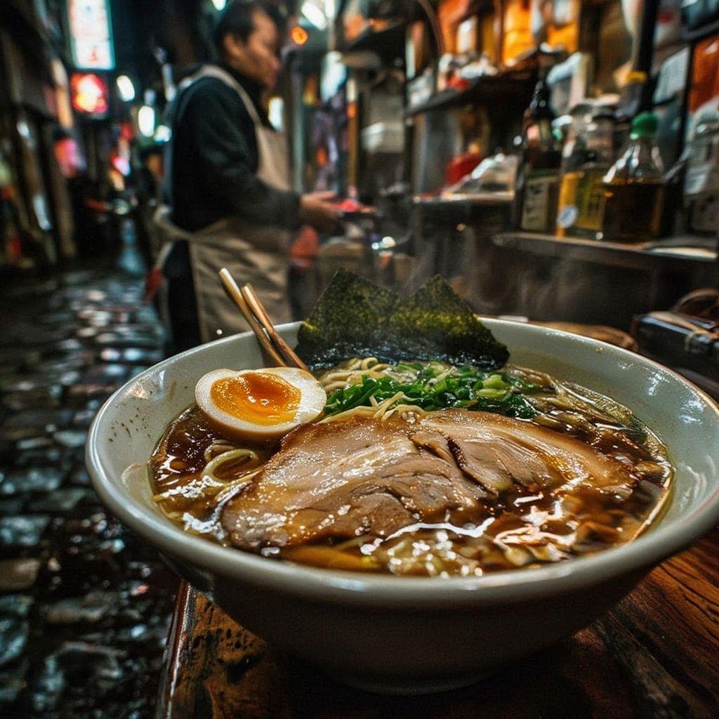 路地裏屋台のラーメン