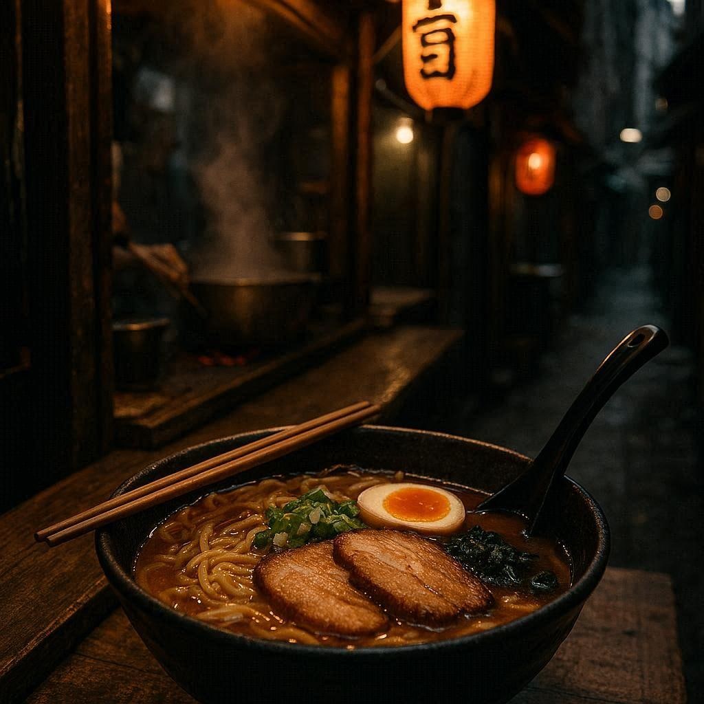 路地裏屋台のラーメン