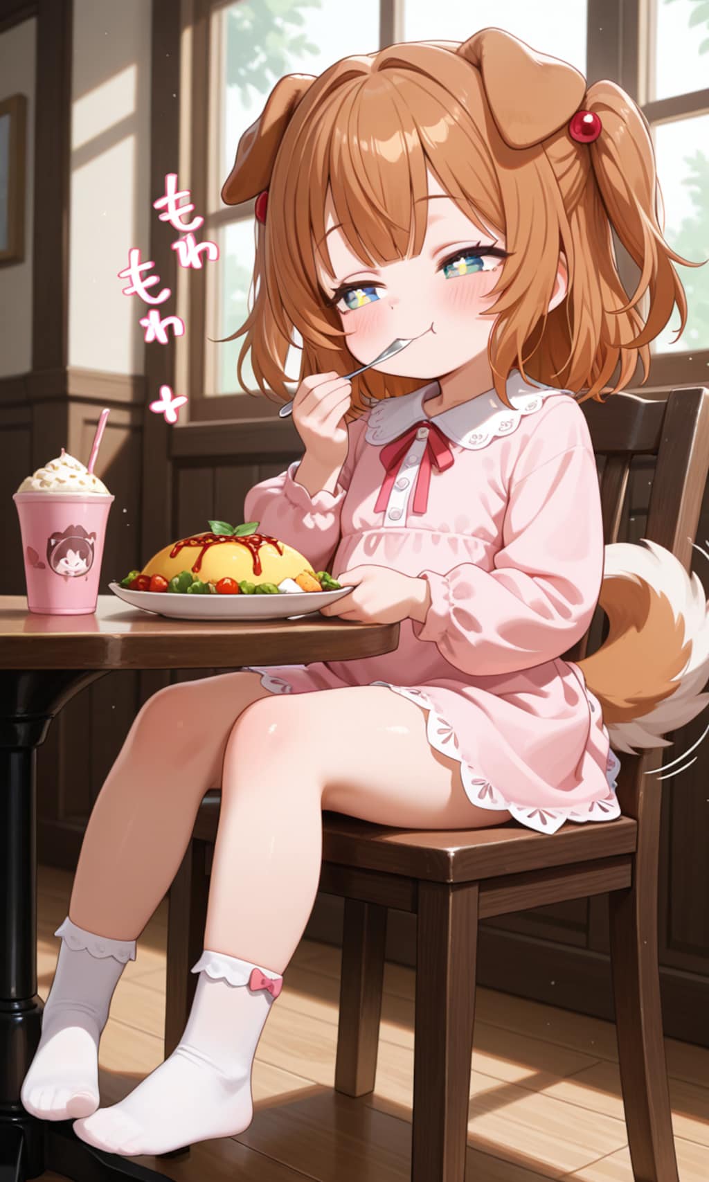 ケモミミわんこちゃんにリアル料理#2