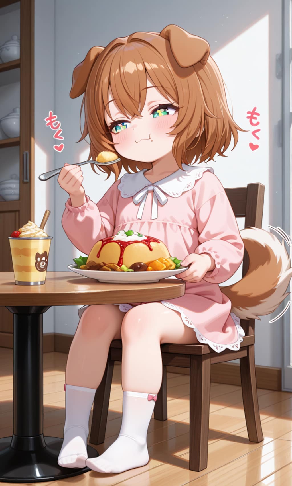 ケモミミわんこちゃんにリアル料理#2