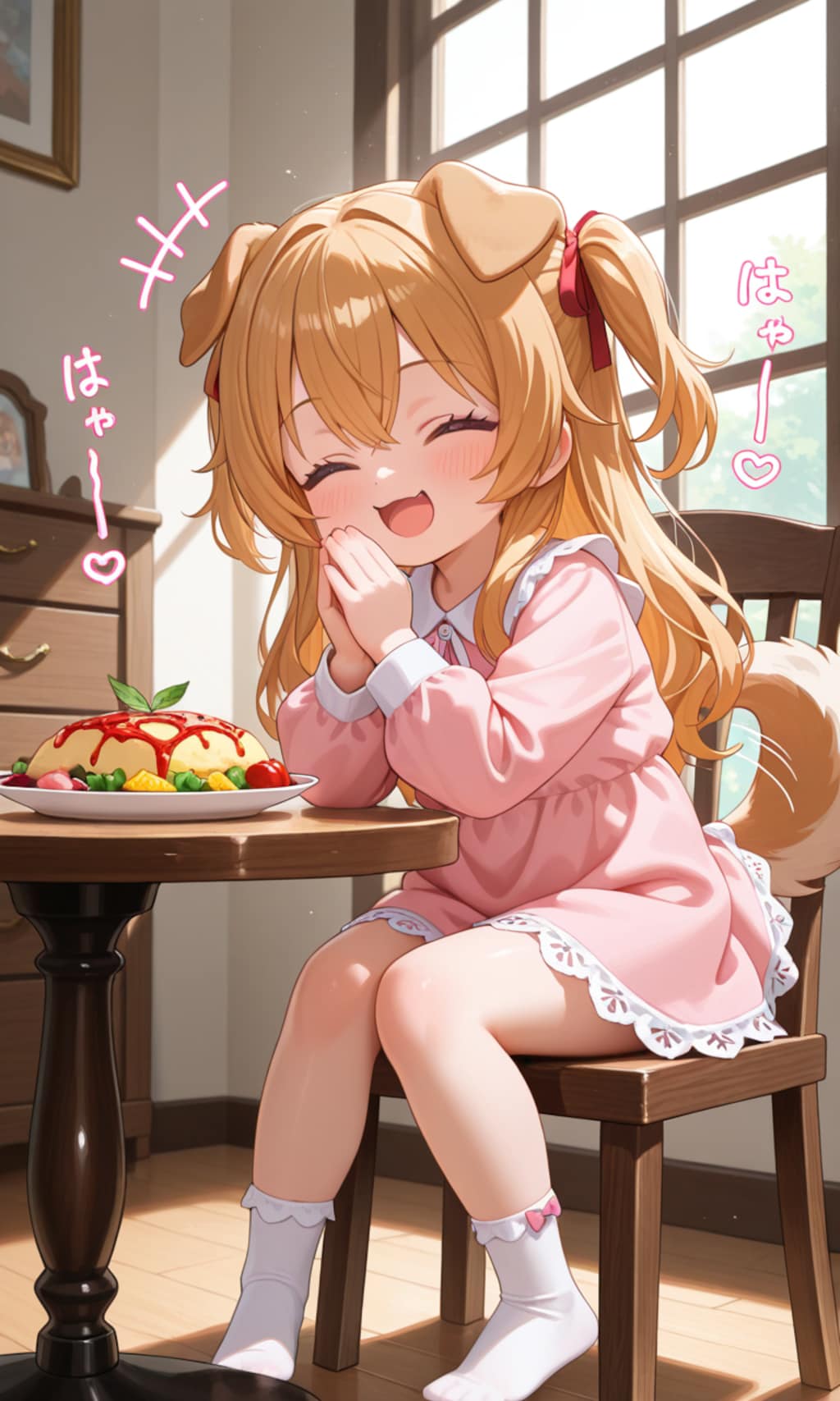 ケモミミわんこちゃんにリアル料理#2