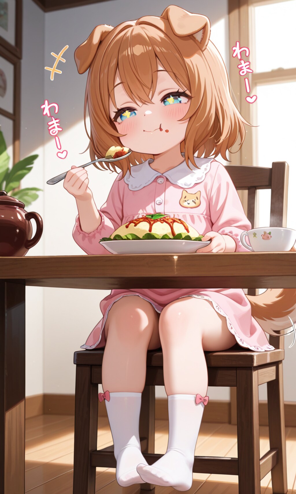 ケモミミわんこちゃんにリアル料理#2