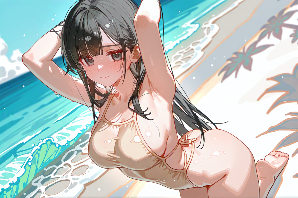 一定の角度からは見えない水着