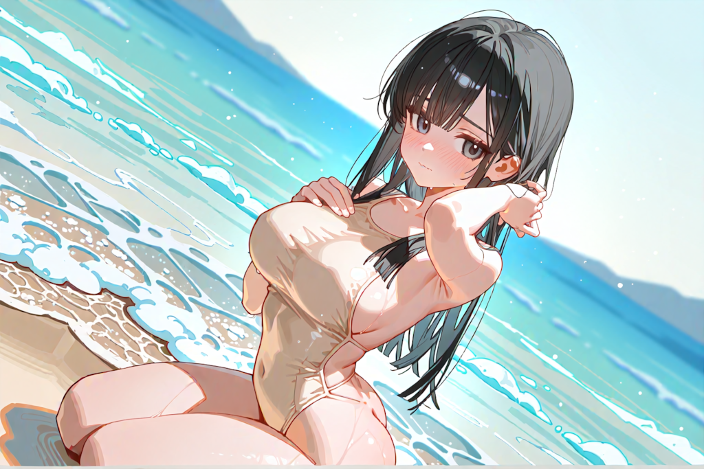 一定の角度からは見えない水着