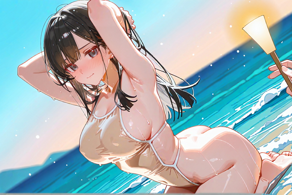 一定の角度からは見えない水着