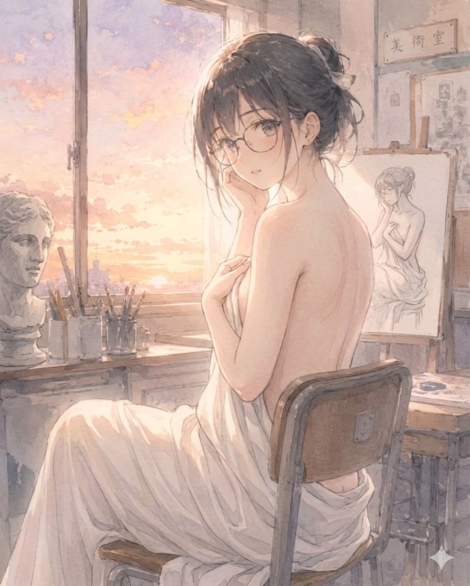 放課後の美術室(nude)