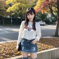 AIポートレート　公園にて 4枚目