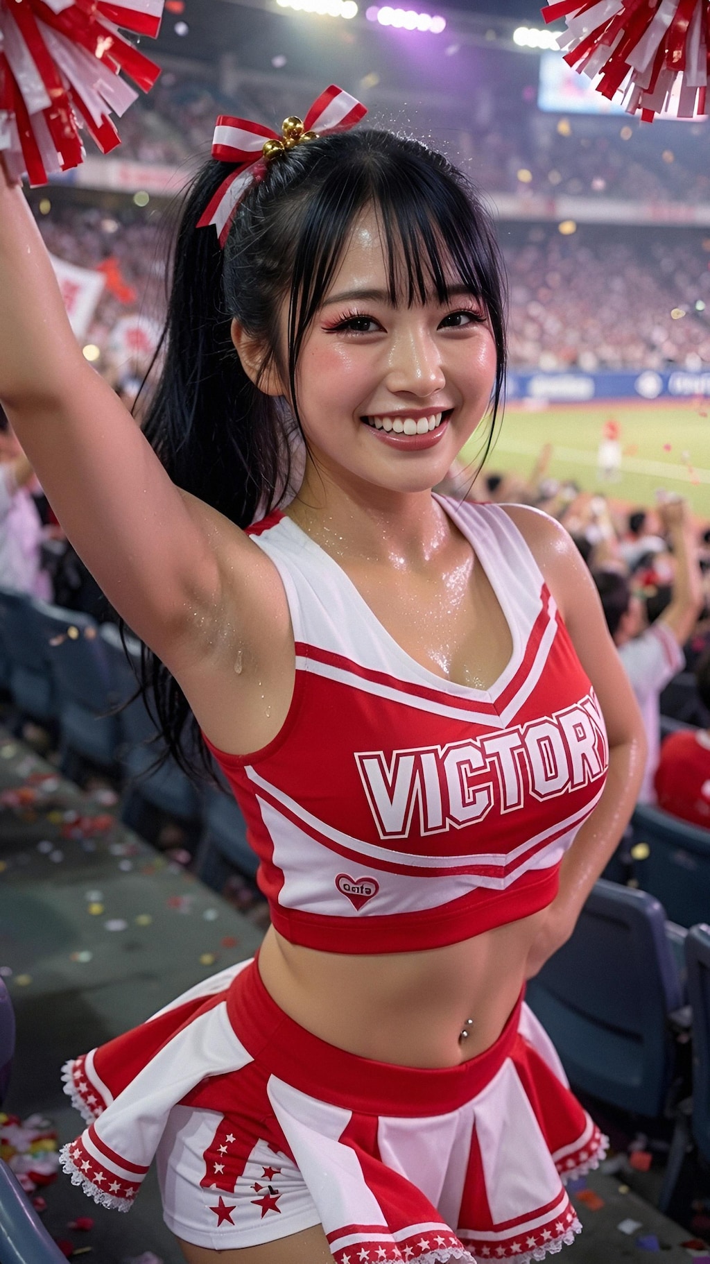 汗だくチアリーダー