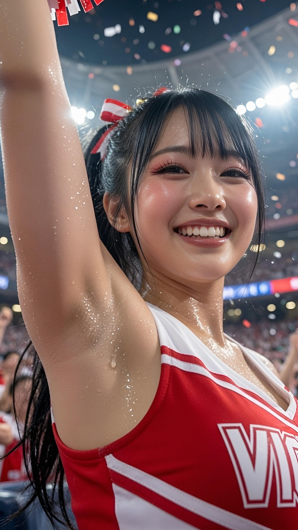 汗だくチアリーダー