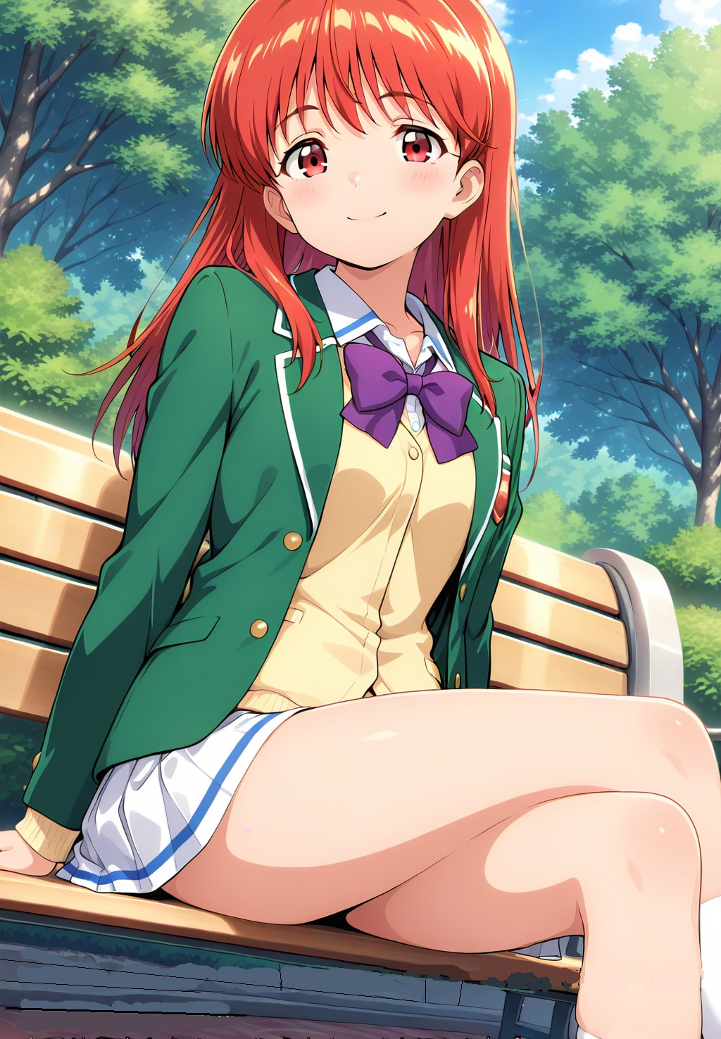 公園で誰かを待っている女の子