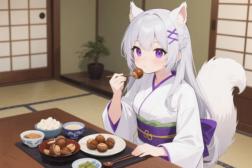 うちの子食事風景