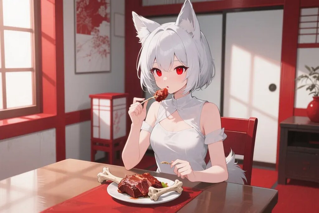 うちの子食事風景