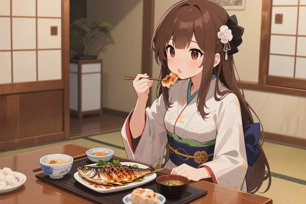 うちの子食事風景