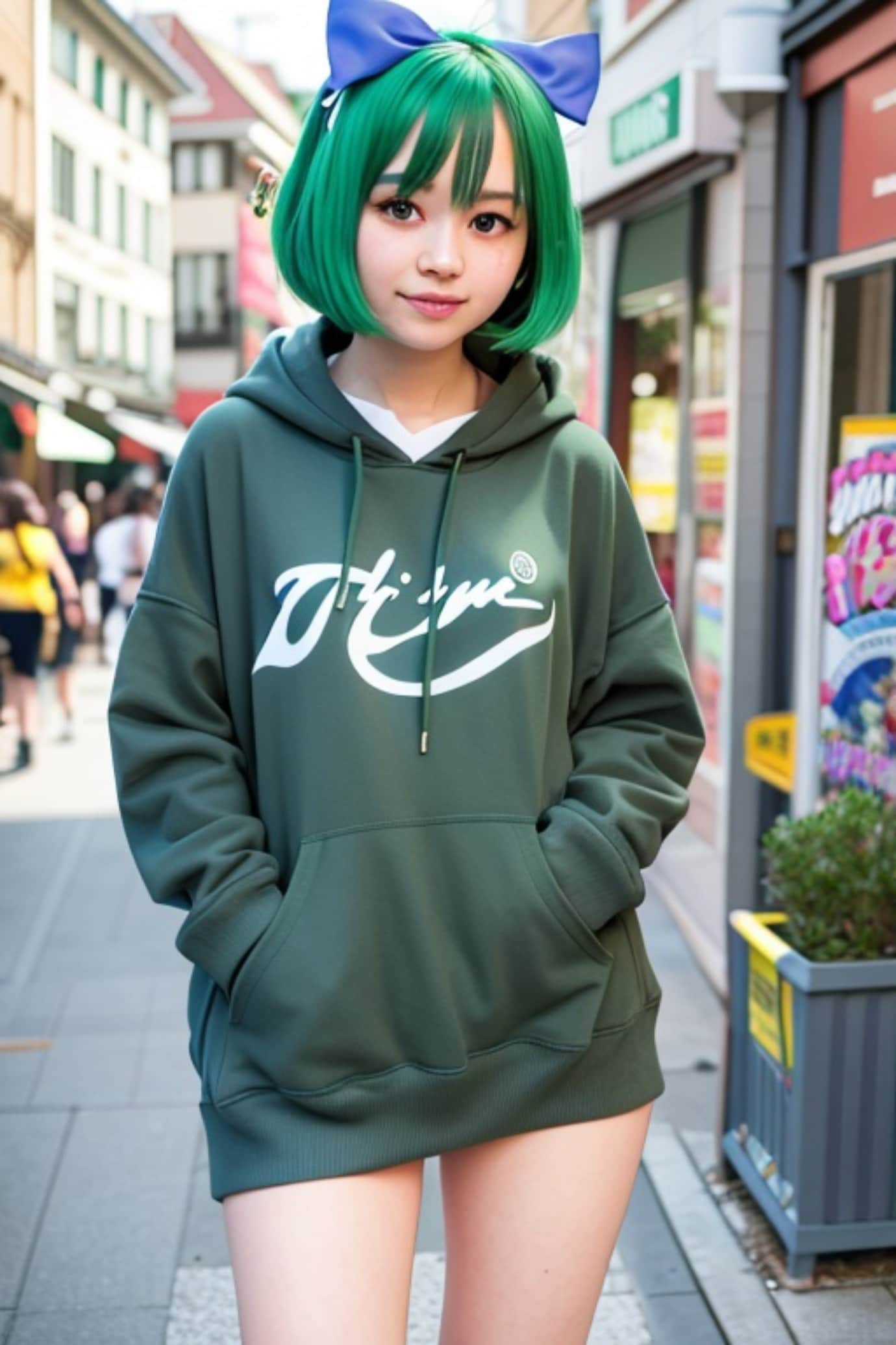 緑髪の人 | の人気AIイラスト・グラビア