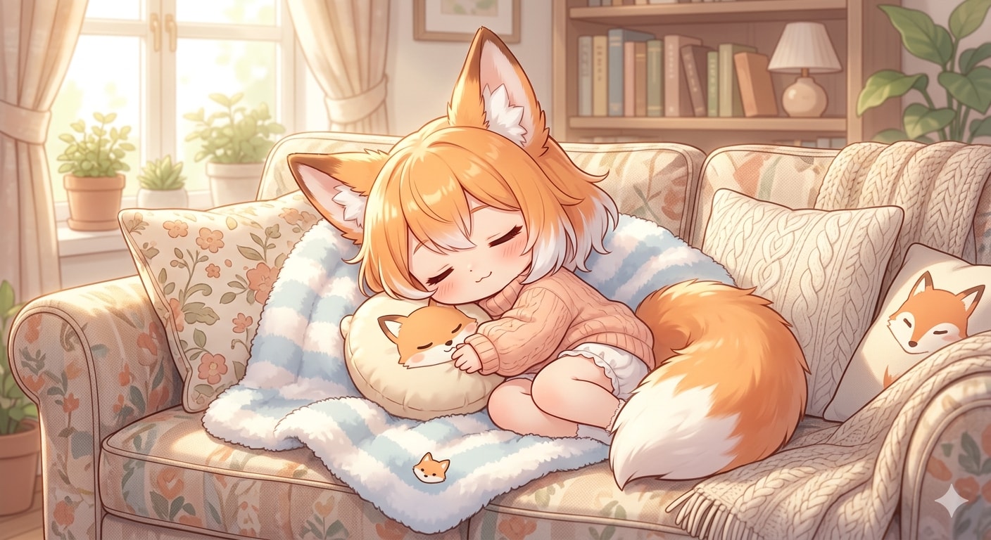 お昼寝中 | の人気AIイラスト・グラビア