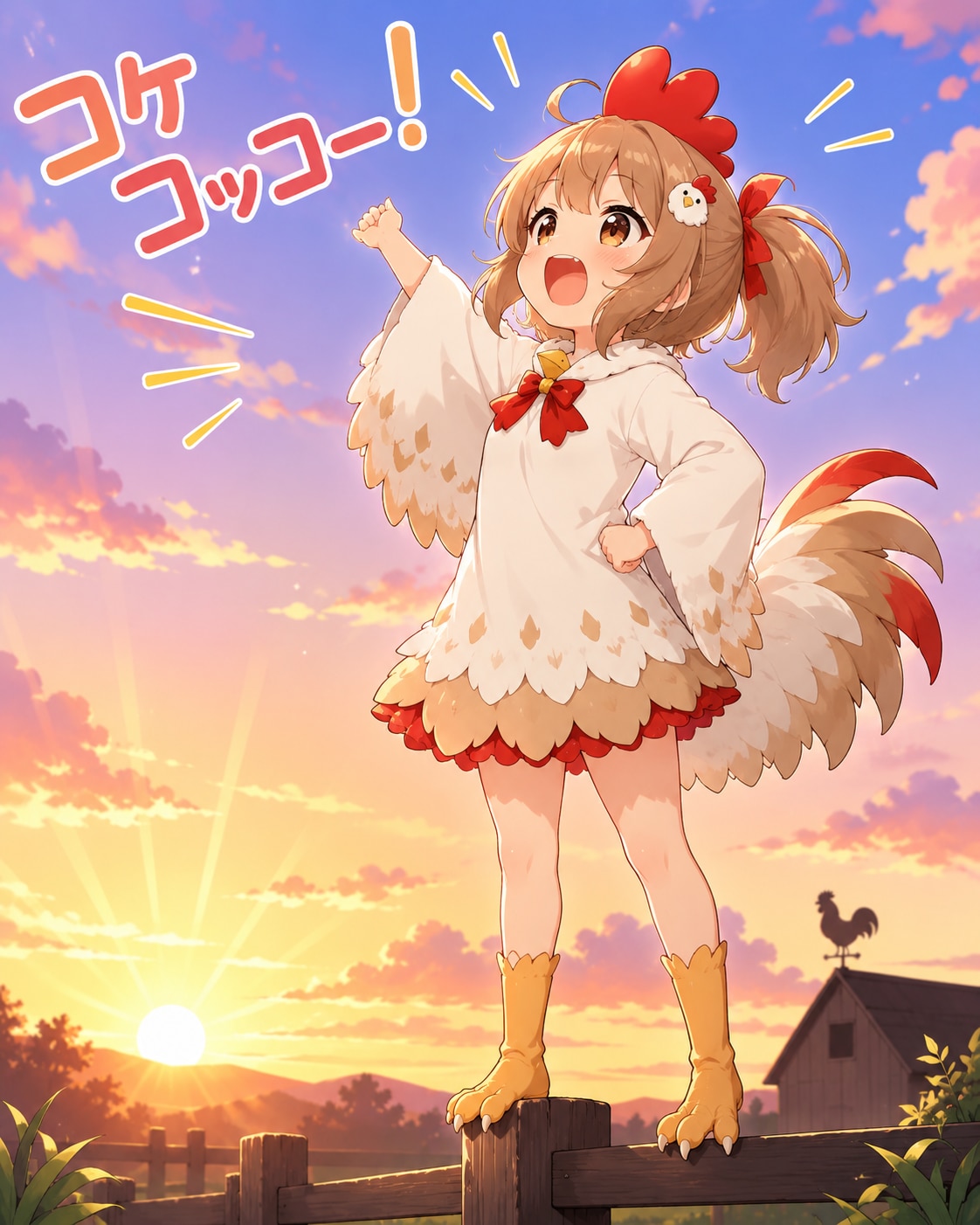 朝一番のコケコッ娘