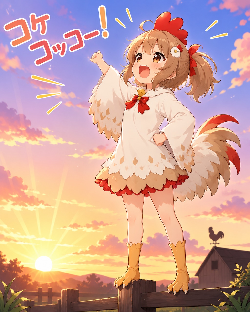 朝一番のコケコッ娘