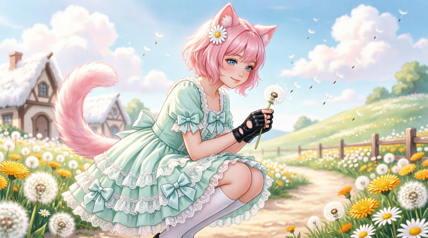 たんぽぽ狩り | の人気AIイラスト・グラビア