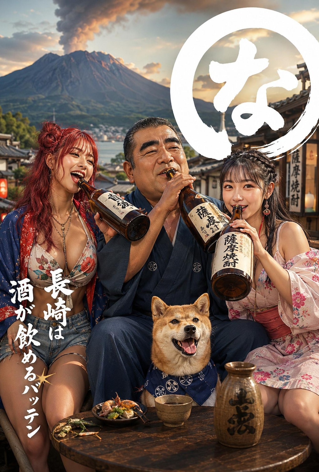 【国内旅行・弐】日本全国酒飲み音頭「鹿児島編」(シバクラカズハさん主催「国内旅行・弐」/クラブジャムンさん主催「日本全国酒飲み音頭」Wエントリー作品)